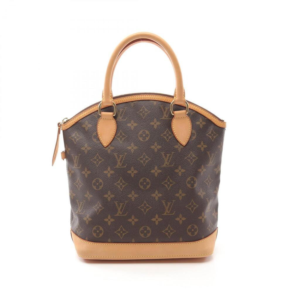 Louis Vuitton Lockit Handbag Canvas Leather Game On Monogram Brown